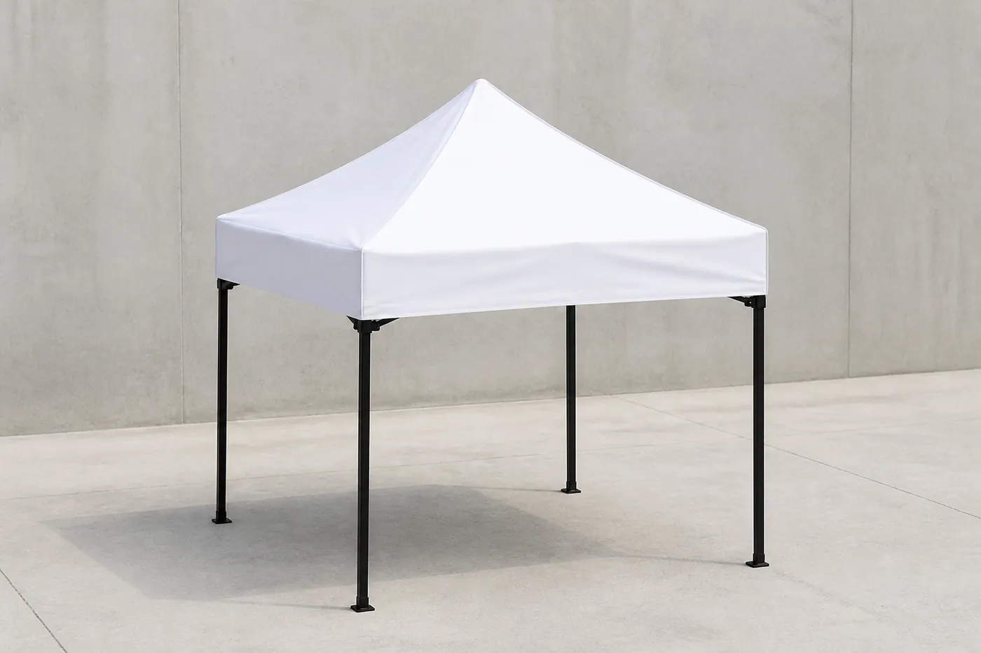 Pop-up canopy in a 2 by 2 metre footprint