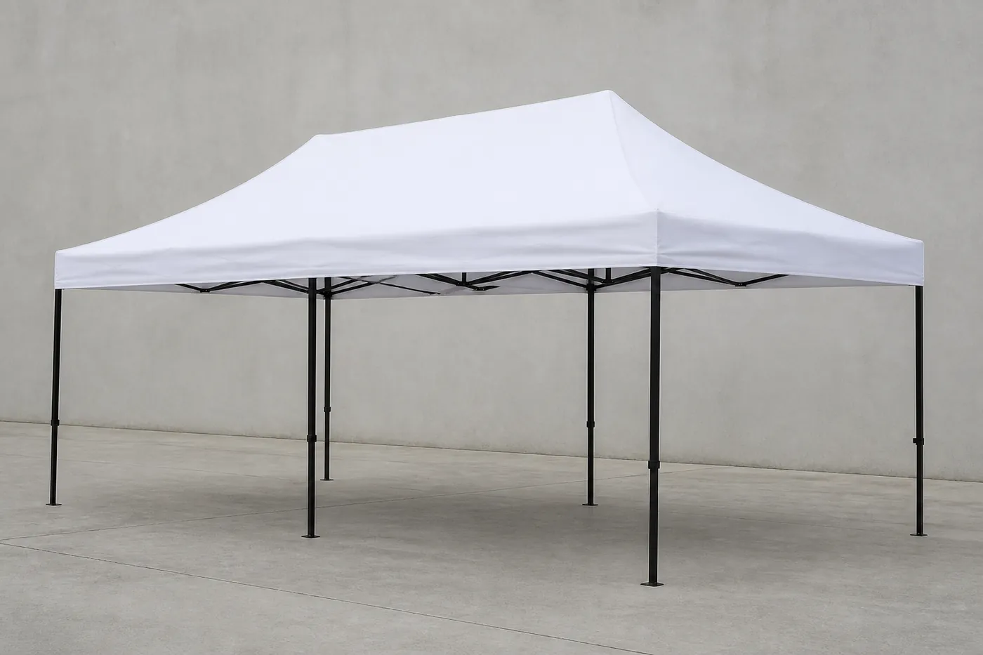 Pop-up canopy in a 3 by 4.5 metre footprint