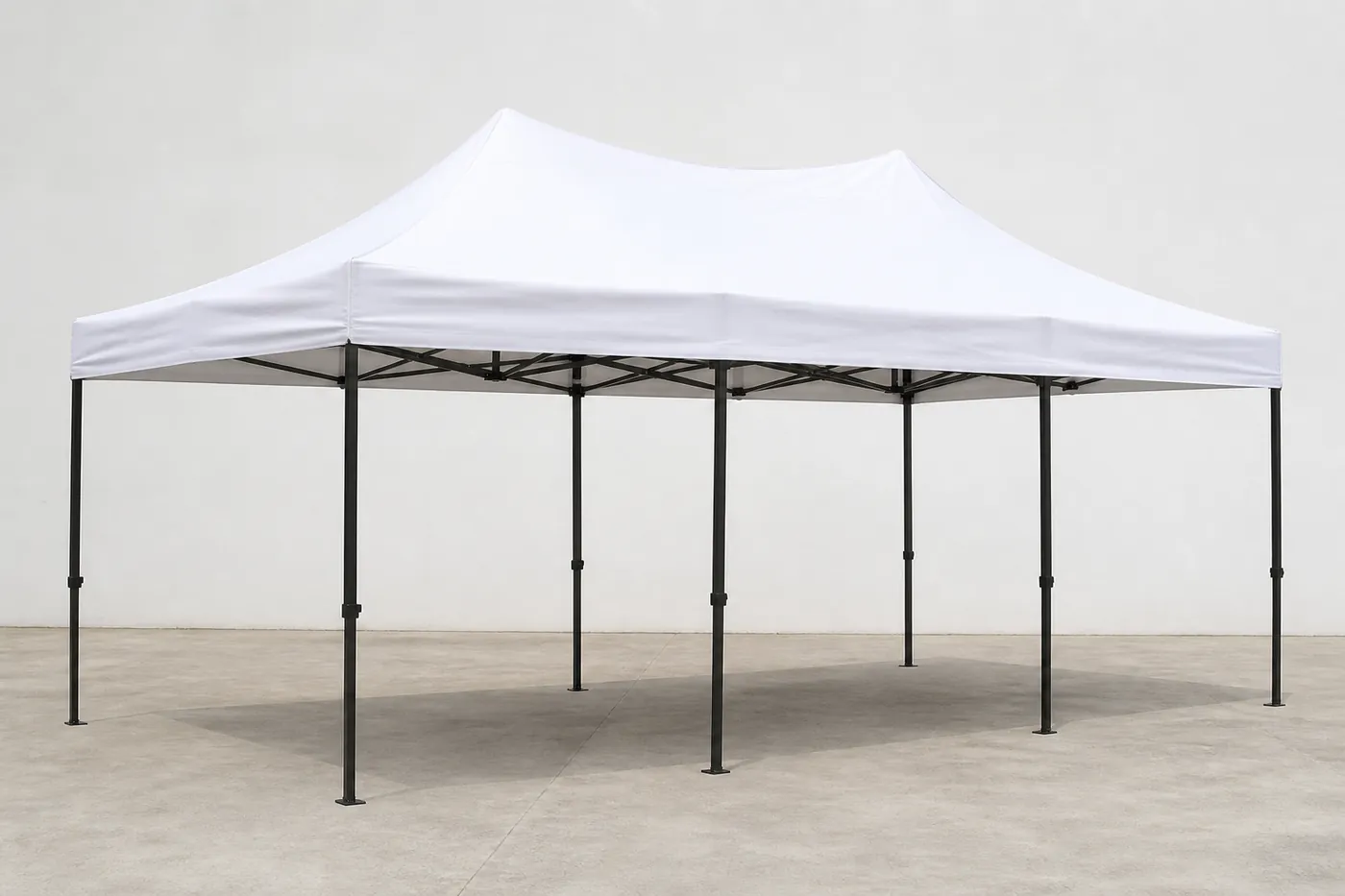Pop-up canopy in a 3 by 6 metre footprint
